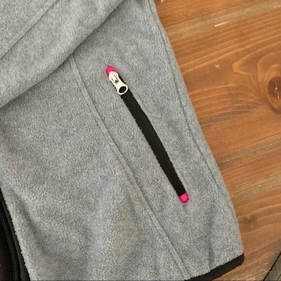 GIRL’S Gray & Pink Fleece Jacket. 16/XL - Picture 5 of 8
